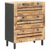 vidaXL Opslagkasten 60 x 33 x 75 cm Massief Mango Hout Naturel