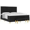 vidaXL Boxspring bed met hoofdeinde Zwart 200 x 180 cm Stof
