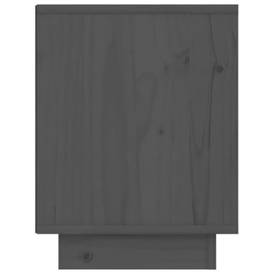vidaXL Nachtkastje 40x30x40 cm massief grenenhout grijs