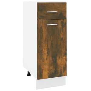 vidaXL Onderkast met lade Lyon 30x46x81,5 cm bewerkt hout gerookt eiken