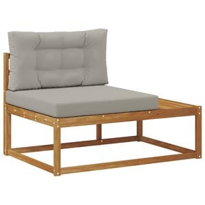 vidaXL Buiten Eindbank met kussen Naturel 115 x 83 x 73 cm