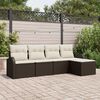vidaXL Tuin Sofa Set 5 pcs Bruin poly rattan