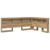 vidaXL Opberghoofdbord met plank Artisan Eiken 140 cm Bewerkt hout