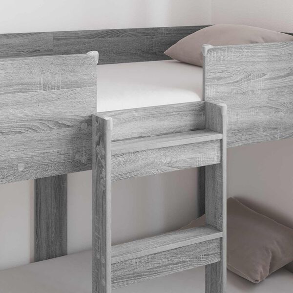 vidaXL Bunk Bed voor Kinderen Grijs Sonoma 80 x 160 cm Bewerkt hout