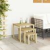 vidaXL Tafel 3 pcs Naturel Ge&iuml;mpregneerd grenenhout