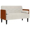 vidaXL Loveseat bank met bolsters cr&egrave;me 110 cm fluweel