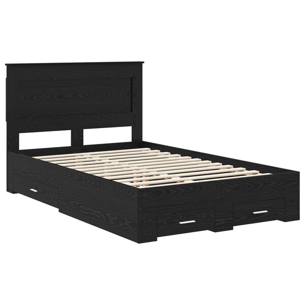 vidaXL Bedframe met lade met hoofdeinde met opslag Bewerkt hout