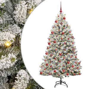 vidaXL Kunstkerstboom 180 cm 300 LED's Warmwit PVC en staal