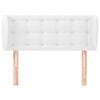 vidaXL Hoofdbord met randen 83x23x78/88 cm kunstleer wit