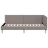 vidaXL Hoekbedframe met hoofdeinde Taupe 80 cm x 200 cm Fluweel