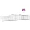 vidaXL Schanskorven 7 st gewelfd 400x50x60/80 cm gegalvaniseerd ijzer