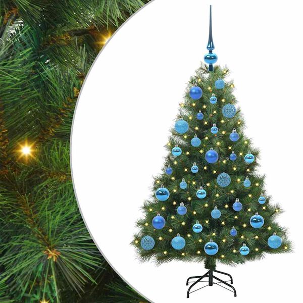 vidaXL Kunstkerstboom met 150 LED met standaard Groen 120 cm PE en PVC