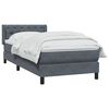 vidaXL Boxspring met matras fluweel donkergrijs 80x210 cm