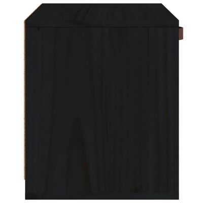 vidaXL Wandkast 40x30x35 cm massief grenenhout zwart