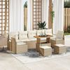 vidaXL Tuin Sofa Set met kussen met opslag 10 pcs Beige en Cr&egrave;me