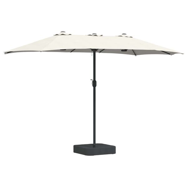 vidaXL Tuinparasol Zand en Antraciet 385 x 209 x 244 cm Polyester