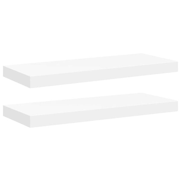 vidaXL Wandschappen zwevend 2 st 60x23,5x3,8 cm MDF wit