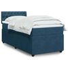 vidaXL Boxspring met matras fluweel blauw 80x200 cm