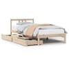 vidaXL Bedframe zonder matras massief grenenhout 90x190 cm