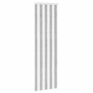 vidaXL Insecten Gordijn Chenille Grijs en Wit 56 x 185 cm 100% PP