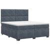 vidaXL Boxspringbed met matras Donkergrijs 200 x 200 cm Fluweel