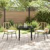 vidaXL Tuin Eetset 3 pcs Bruin poly rattan