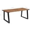 vidaXL Eettafel 180x90cm massief acaciahout