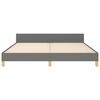 vidaXL Bedframe zonder matras stof donkergrijs 160x200 cm