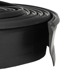 vidaXL Garage Deurafsluiting Zwart 52 x 2 mm 5,5 m PVC