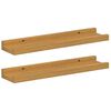 vidaXL Wandplank met plank 2 pcs Beige 40 x 9 x 3 cm Bewerkt hout