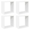 vidaXL Wandschappen kubus 4 st 30x15x30 cm wit