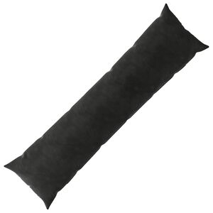 vidaXL Kussen met kussen HEERLEN Zwart 40 x 145 cm fluweel