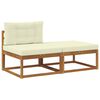 vidaXL Sectie Sofa Eenheden met kussen 2 Stuk Naturel