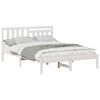 vidaXL Bedframe met hoofdeinde Wit 140 x 190 cm Massief grenenhout