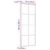 vidaXL Schuifdeur 76x205 cm gehard glas en aluminium zwart