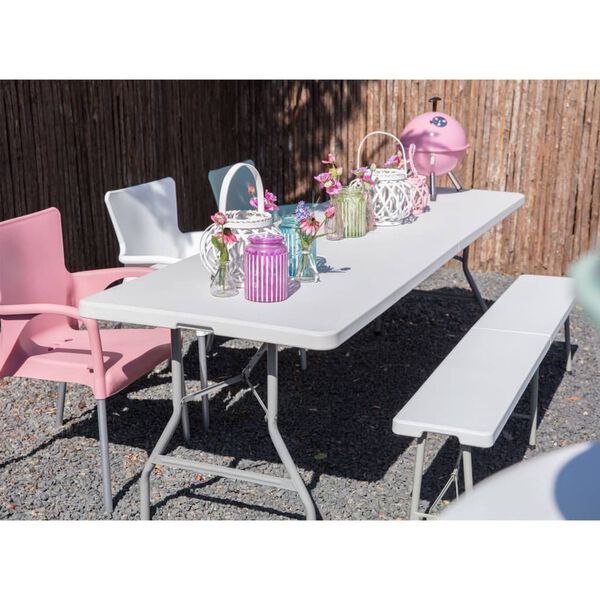 Lesli Living Bankje inklapbaar 183x30x43 cm wit