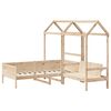 vidaXL Kinderbed met huisje en bankje massief grenenhout 80x200 cm