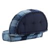 vidaXL Poef rond 100x20 cm denim patchwork