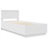 vidaXL Bedframe met hoofdeinde Wit 90 x 200 cm Bewerkt hout