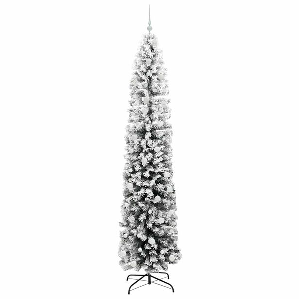 vidaXL Kunstkerstboom Groen 240 cm PVC en Staal en Kunststof