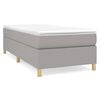 vidaXL Boxspring met matras stof lichtgrijs 90x200 cm
