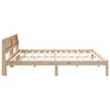 vidaXL Bedframe met hoofdeinde Bruin 200 x 200 cm Massief grenenhout