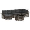 vidaXL Tuinbankenset 8 st Grijs en Donkergrijs poly rattan