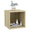 vidaXL Tv-meubel 37x35x37 cm bewerkt hout sonoma eikenkleurig