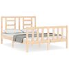 vidaXL Bedframe met hoofdbord massief hout