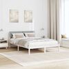 vidaXL Bedframe Wit en lichtgrijs 135 x 190 cm Massief grenenhout
