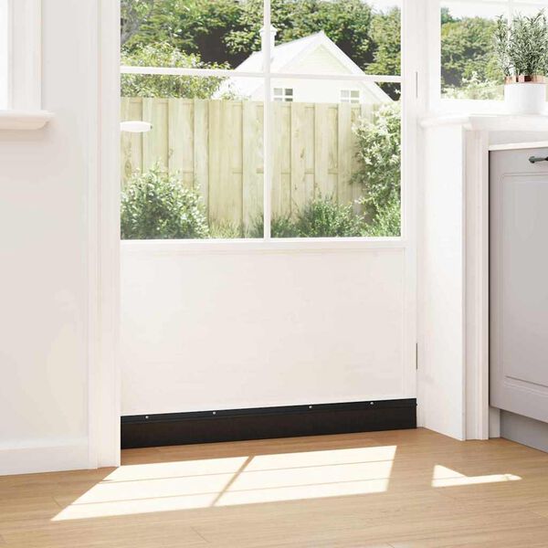 vidaXL Schroefbare Deurborstelafsluitingen 12 pcs Zwart 100 cm