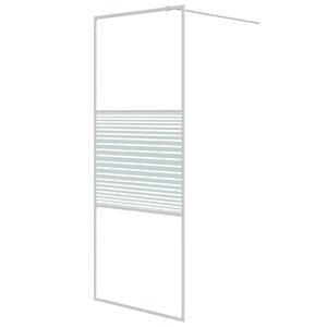 vidaXL Inloopdouchewand 80x195 cm transparant ESG-glas wit