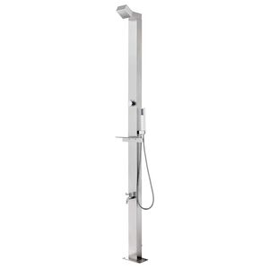vidaXL Buitendouche 220 cm roestvrij staal