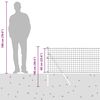 vidaXL Hek met Paal Zilver 0,6 x 10 m Staal en PVC